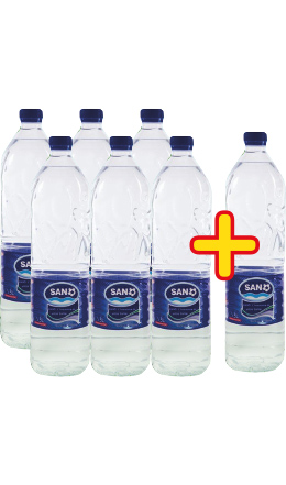 Pack eau minérale SANO (6×1,5L) + 1 gratuit