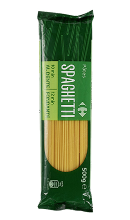 Spaghetti Carrefour 500 grs