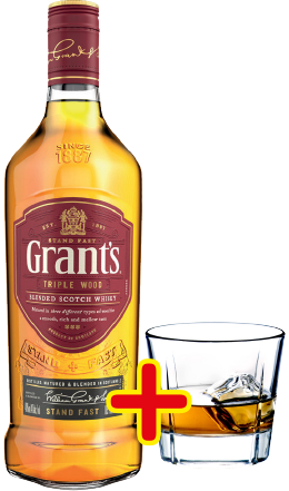 Whisky Grant’s 75 cl + 1 verre offert