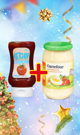 Ketchup Light Carrefour 330g + Mayonnaise Carrefour 490g