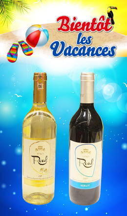 Vino Real Merlot ou Vin Blanc Moelleux , 75Cl