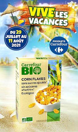 Corn Flakes Bio Carrefour, 500g