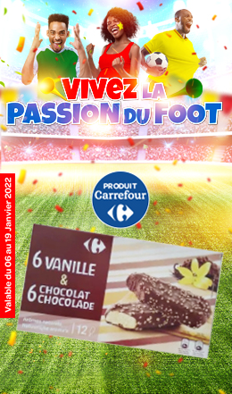 Bâtonnets de glace Vanille Chocolat Carrefour x 12