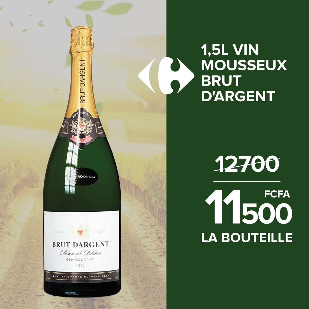 1,5L VIN MOUSSEUX BRUT D'ARGENT - Carrefour CM